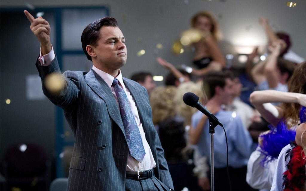 Leonardo di Caprio alias Jordan Belfort in The Wolf of Wall Street